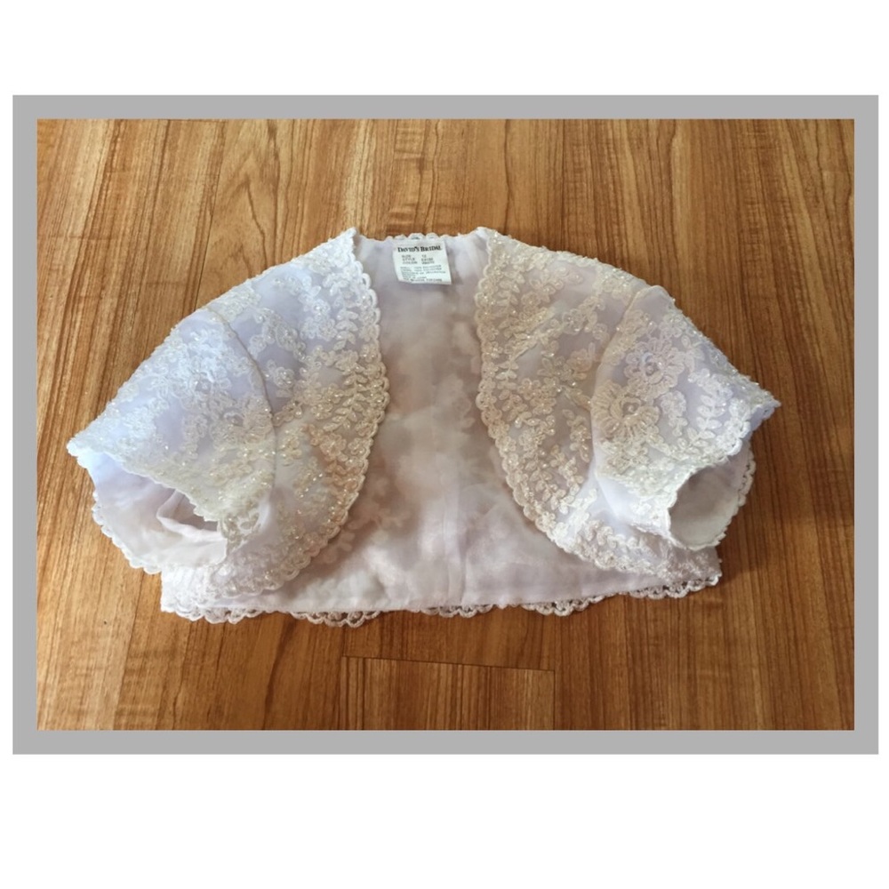 White David’s Bridal Jacket Size 12